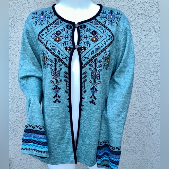 Tey-Art Alpaca Blend Cardigan sz XXL - Picture 2 of 16